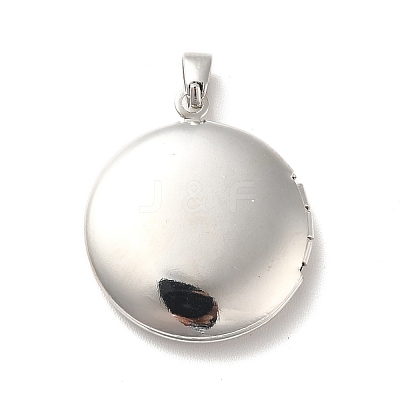 Rack Plating Brass Locket Pendants KK-I688-01P-1