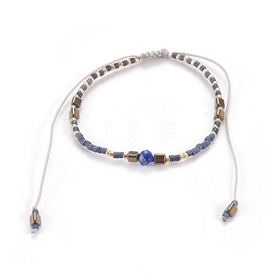 Nylon Thread Braided Bead Bracelets BJEW-E360-04-1