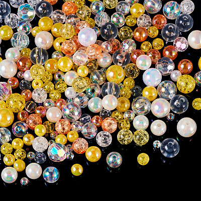 Transparent & Opaque Acrylic Bead OACR-TAC0002-08A-1