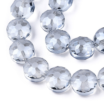 Electroplate Glass Beads Strands EGLA-Q084-14mm-11-1