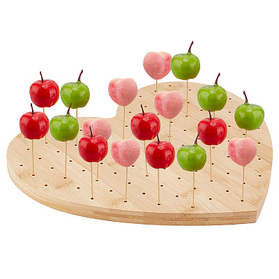 Heart Bamboo Lollipop Display Stands ODIS-WH0030-87-1