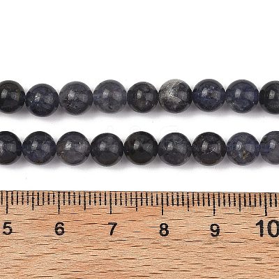Natural Iolite Beads Strands G-Z148-A01-6mm-1