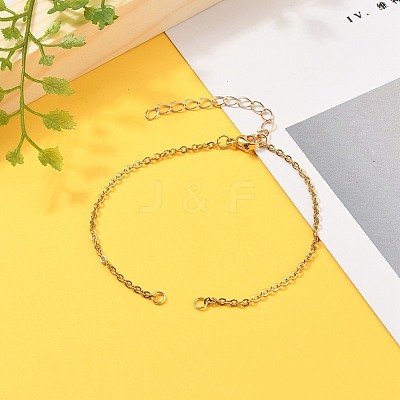 304 Stainless Steel Cable Chain Bracelet Making AJEW-JB00782-02-1