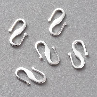 Brass S Hook Clasps X-KK-L205-04S-1