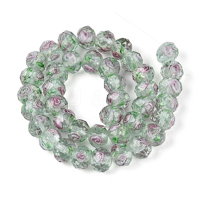 Handmade Luminous Lampwork Beads Strands LAMP-N037-01F-1