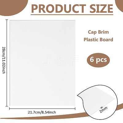 Cap Brim Plastic Board DIY-WH0591-246B-02-1