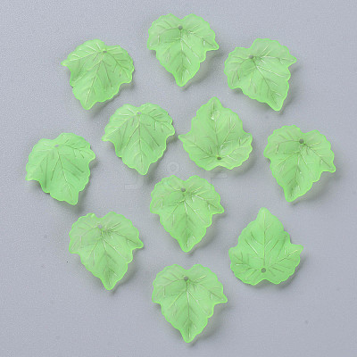 Autumn Theme Transparent Frosted Acrylic Pendants X-PAF002Y-28-1