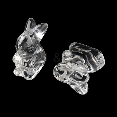 Natural Quartz Crystal Carved Half Hole Beads G-K367-02G-1