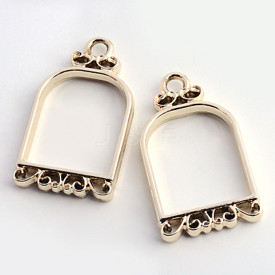 Rack Plating Alloy Open Back Bezel Pendants X-PALLOY-S047-17E-FF-1