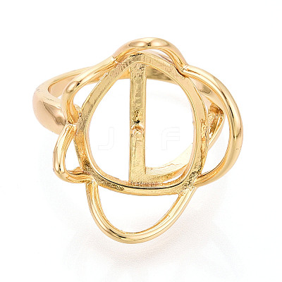 Flower Brass Cup Peg Ring Settings LS-KK-N274-39G-1