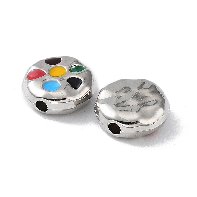 Rack Plating Alloy Enamel Beads PALLOY-Q458-27P-1