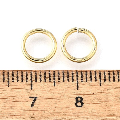 Brass Open Jump Rings KK-V007-004G-07-1