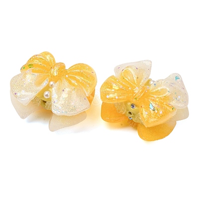 Luminous Opaque Resin & Rhinestone & Polymer Clay Beads RE-CBA1913-02G-1