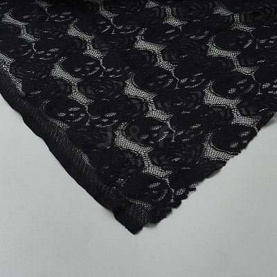 Polyester Skull Fabric DIY-WH0504-953A-1