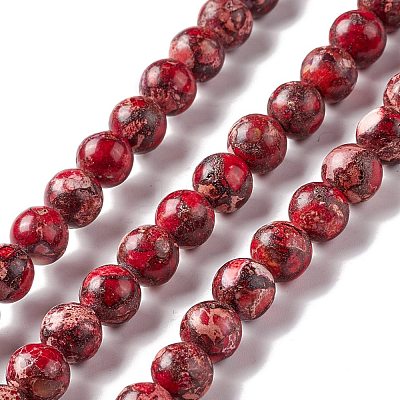 Natural Imperial Jasper Beads Strands G-K327-02B-1