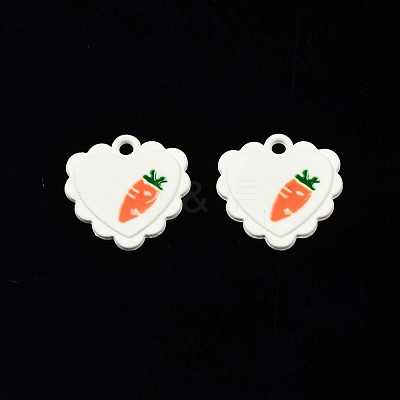 Spray Painted Alloy Pendants ENAM-S127-034-RS-1