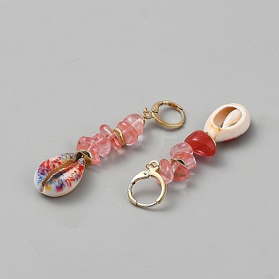 Alloy Shell Shape Leverback Earrings EJEW-WH0004-194C-1