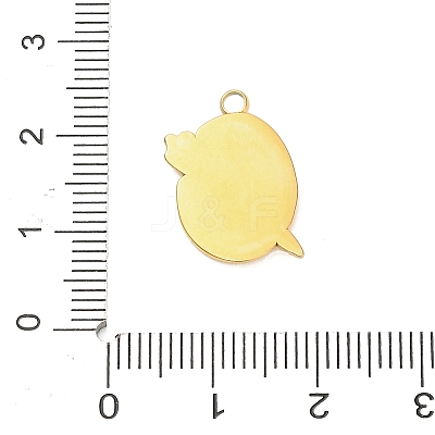 304 Stainless Steel Pendants STAS-C147-13B-G-1