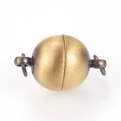 Brass Magnetic Clasps KK-E737-33AB-1