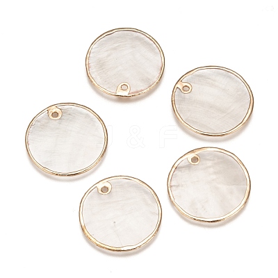 Natural Capiz Shell Pendants SHEL-T012-07A-1