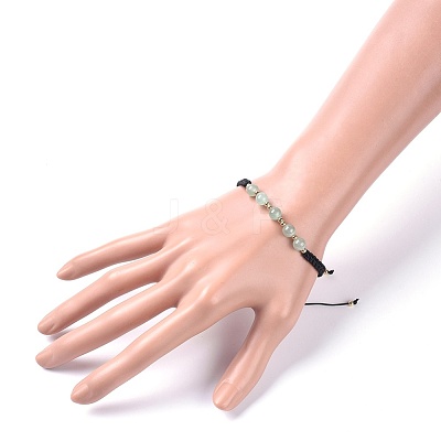 Adjustable Natural Green Aventurine Braided Bead Bracelets BJEW-JB04599-03-1