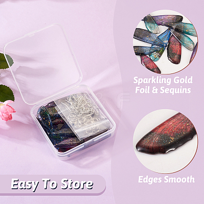DIY Wing Dangle Earring Making Kit DIY-TA0005-44-1