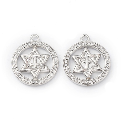 Alloy Rhinestone Pendants ALRI-O025-02P-1