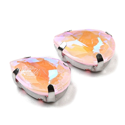 Mocha Fluorescent(MI) Teardrop Sew on Rhinestone GGLA-R043-02B-P02-1
