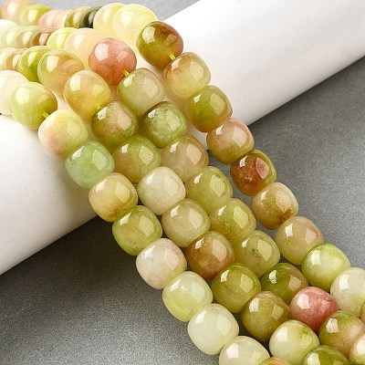 Natural Dyed White Jade Beads Strands G-U023-B03-03-1