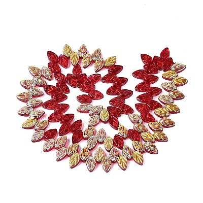 Electroplate Transparent Glass Beads Strands EGLA-N056-03A-08-1