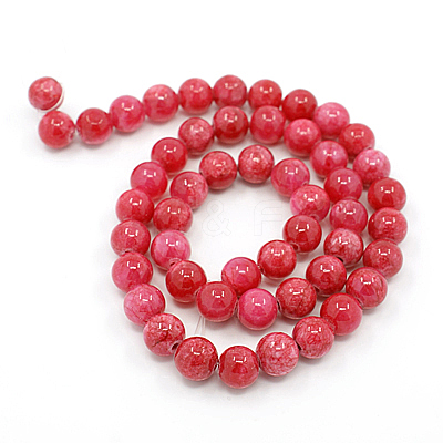 Dyed Natural Jade Beads Strands G-D434-10mm-08-1-1