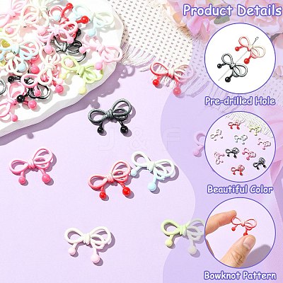 28Pcs 7 Colors Baking Paint Alloy Beads PALLOY-CJ0004-94-1