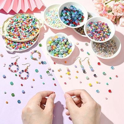 45G Baking Paint Glass Seed Beads SEED-SZ00001-021D-1