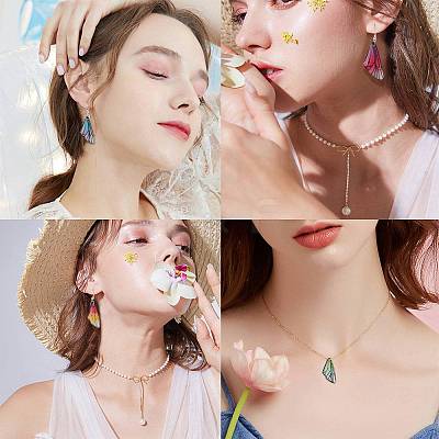 28Pcs 7 Colors Transparent Resin Pendants RESI-FS0002-45-1