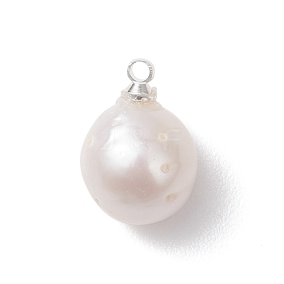 Natural Baroque Pearl Keshi Pearl Pendants PALLOY-JF04824-1