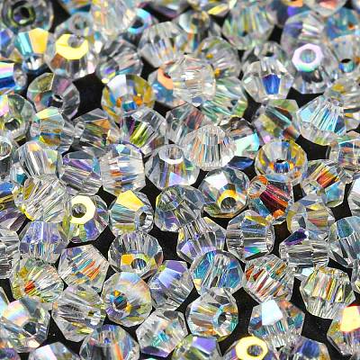 AB Color Plated Electroplate Transparent Glass Beads EGLA-M030-02A-AB01-1