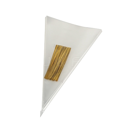 50Pcs Triangle Plastic Candy Bags CON-PW0002-002C-1
