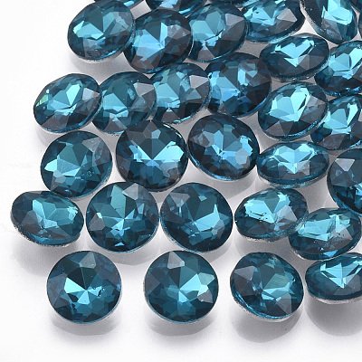 Pointed Back Glass Rhinestone Cabochons RGLA-T029-8mm-15-1