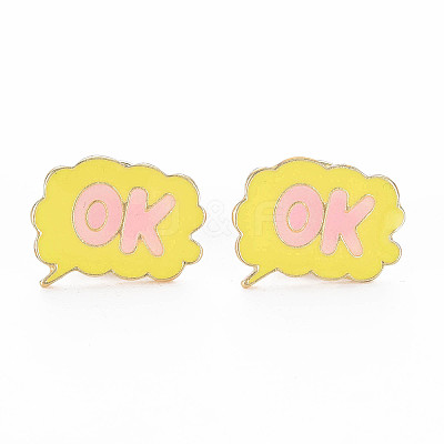 Word OK Enamel Pin LS-PALLOY-S132-292-1
