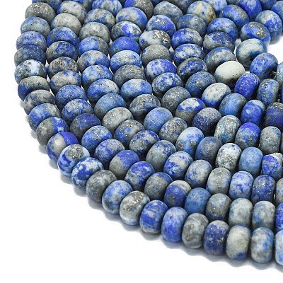 Natural Lapis Lazuli Beads Strands G-P575-A46-8x5mm-01-1