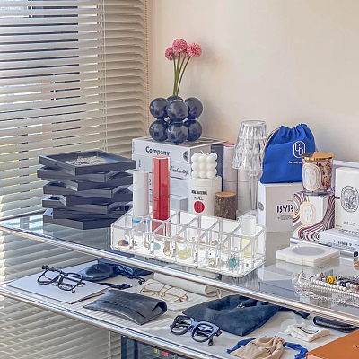 Plastic Cosmetic Storage Display Box AJEW-FG0002-30-1