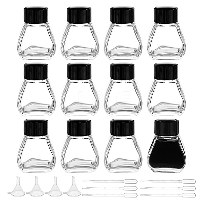 Glass Fountain Pen Ink Bottle AJEW-BC0010-69C-1