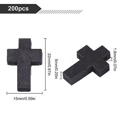 200Pcs Wood Pendants WOOD-SC0001-36A-1