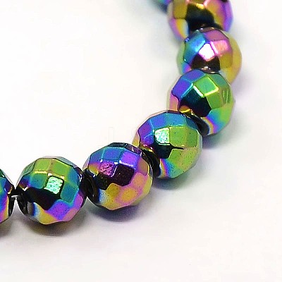Grade A Electroplate Magnetic  Synthetic Hematite Beads Strands X-G-O004A-09-1
