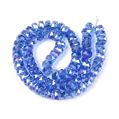 Electroplate Glass Beads Strands EGLA-T021-20F-1