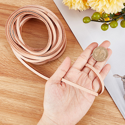 Flat Cowhide Leather Cord WL-GF0001-10A-01-1