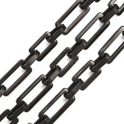 201 Stainless Steel Rectangle Link Chains Chains CHS-F024-06EB-1