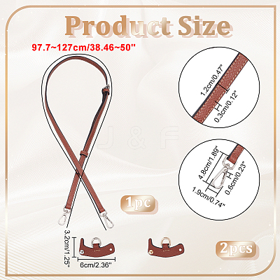 Leather Bag Handles & Undamaged Bag Triangle Buckle Connector FIND-WH0191-13A-1