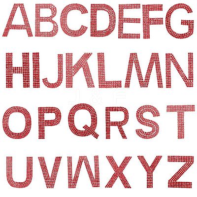 Glitter Hotfix Rhinestone Iron on Patches DIY-WH0183-09C-1