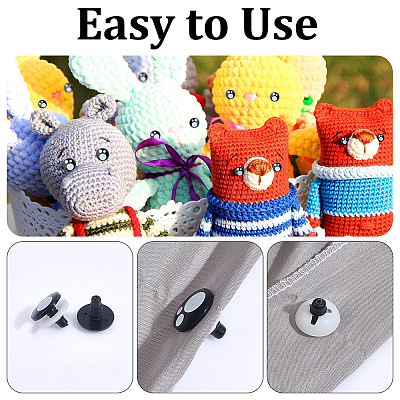 40 Sets 4 Style Plastic Doll Safety Eyes DOLL-PH0001-29-1